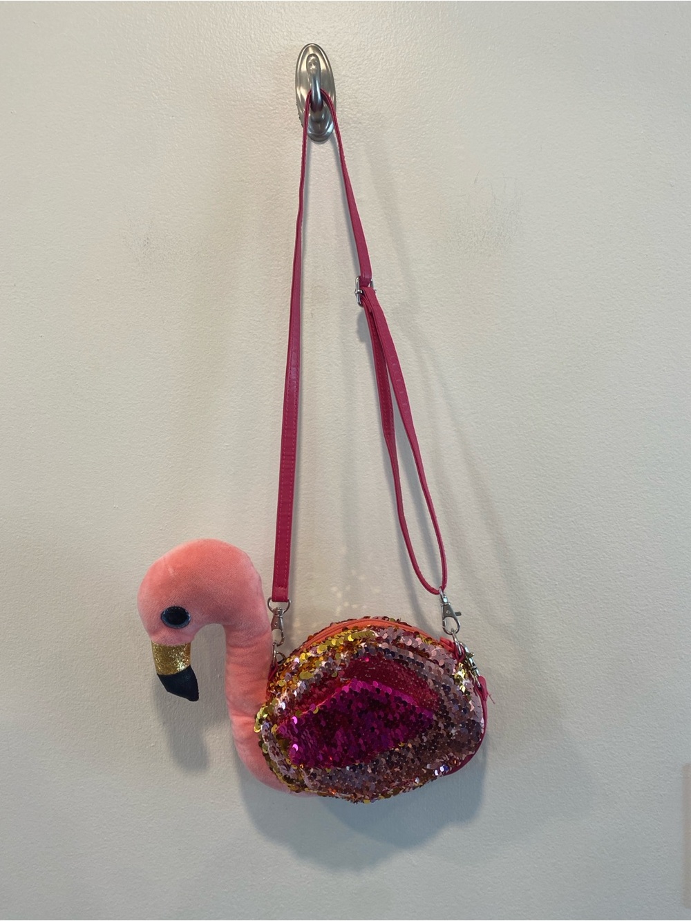 Ty Fashion Flippy Sequin Purse Gilda flamingo pink crossbody bag dress up toy